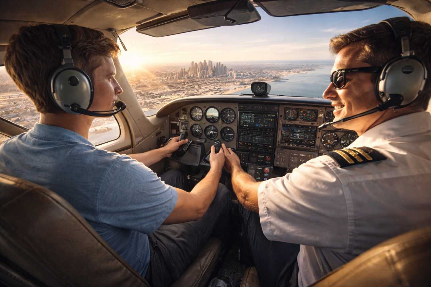 Training at a Flight School in Van Nuys Training at a Flight School in Van Nuys