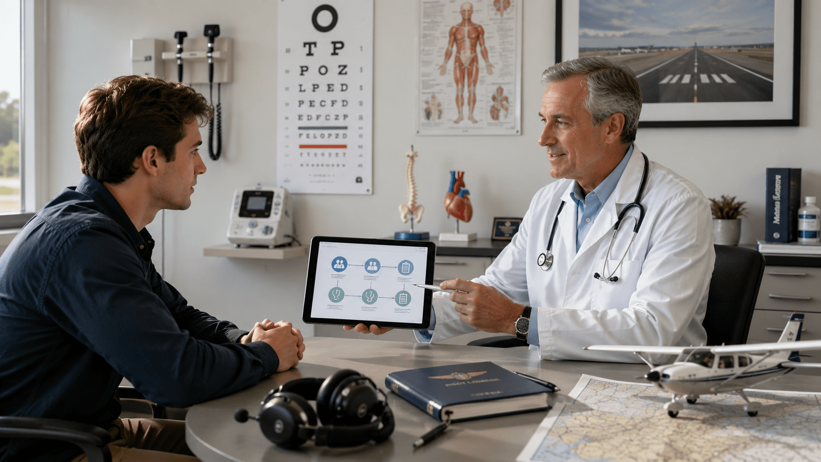FAA medical certificate examination for student pilots